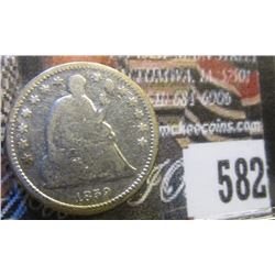 1859 O U.S. Seated Liberty Half Dime, Good.