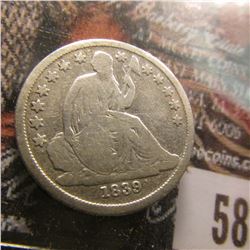 1839 O U.S. Seated Liberty Dime, Good.