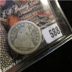 1842 U.S. Seated Liberty Dime, Good.