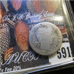 1904 S U.S. Barber Dime. Good. Red Book value $45.00.