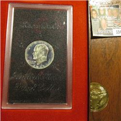 1971 S Silver Proof Eisenhower Dollar in original case as issued.