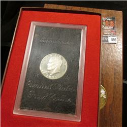 1971 S Silver Proof Eisenhower Dollar in original case as issued.