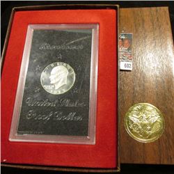 1973 S Silver Proof Eisenhower Dollar in original case as issued.