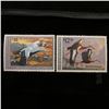 Image 1 : 1990 & 1992 Mint, unsigned U.S. Department of the Interior Migratory Waterfowl Stamps, some gum.