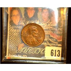 197- D Lincoln Cent Mint error missing the last digit of date. AU with spots.