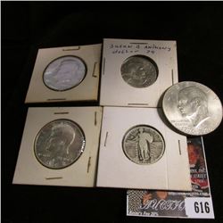 1926 P Standing Liberty Quarter, G; 1968 D BU & 76 D BU Kennedy Half Dollars; 1979 D Susan B. Anthon