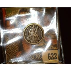 1853 Arrows U.S. Seated Liberty Dime, Fine.