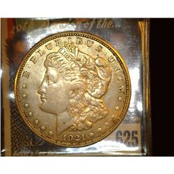 1921 D U.S. Morgan Silver Dollar, EF.