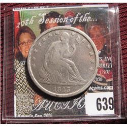 1843 O Liberty Seated Half Dollar, VG.