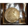 Image 1 : 1869 S Liberty Seated Half Dollar, VG.