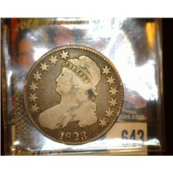 1823 Capped Bust Half Dollar, VG.