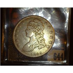 1834 Capped Bust Half Dollar, Fine.