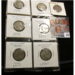 1940S, 47S, 48D, 49P, 54S, & 56D Better grade Jefferson Nickels; & 1926 S Scarce Date Lincoln Cent, 