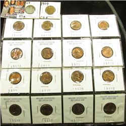 (18) Better Lincoln Cents in holders including a pair of 1909 P VDB in EF..