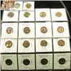 Image 1 : (18) Better Lincoln Cents in holders including a pair of 1909 P VDB in EF..
