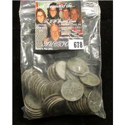 (50) Old World War II U.S. Steel Cents, circulated.