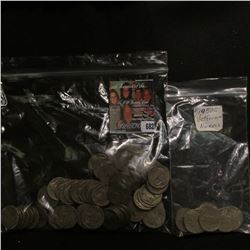 (10) 1950 era Jefferson Nickels & (64) old Buffalo Nickels, most of which have dates.