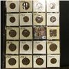 Image 1 : 20-Pocket Plastic Page with a collection of (19) Great Britain Half Pennies dated 1950-57.