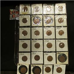 20-Pocket Plastic Page with a collection of (24) Great Britain Half Pennies dated 1965-67. Several h