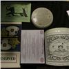 Image 2 : "Cape Cod Metal Polishing Cloths" Tin; several table boards advertising "Pusser's Rum"; Coin show ad