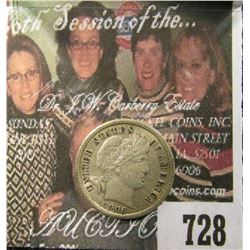 1906 Barber Dime. EF.