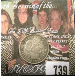 1916 Barber Dime. EF.