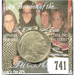 1913 Type-1 Buffalo Nickel VF.