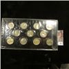 Image 2 : 1942-45 Complete 11 pc. Set of World War II Silver Nickels in a special holder.