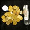 Image 1 : 1909 P VDB Solid-date Roll of Lincoln Cents (50 pcs.) Many coins in this roll grade EF.