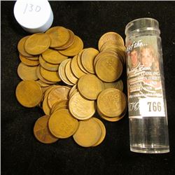 1913 D Solid-date Roll of Lincoln Cents (56 pcs.) Grades up to Fine.
