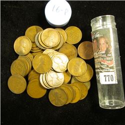 1916 P Solid-date Roll of Lincoln Cents (55 pcs.) Grades up to Fine.