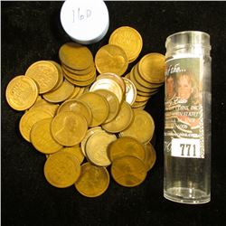 1916 D Solid-date Roll of Lincoln Cents (56 pcs.) Grades up to Fine.