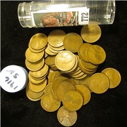 1916 S Solid-date Roll of Lincoln Cents (56 pcs.) Grades up to Fine.