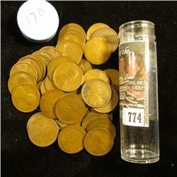 1917 D Solid-date Roll of Lincoln Cents (55 pcs.) Average circulated.