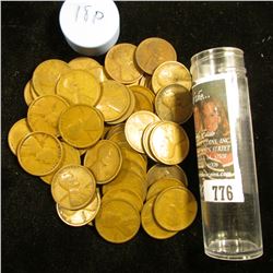 1918 P Solid-date Roll of Lincoln Cents (54 pcs.) Grades up to Fine.