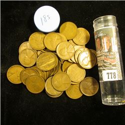 1918 S Solid-date Roll of Lincoln Cents (53 pcs.) Grades up to Fine.