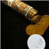 Image 1 : 1920 S Solid-date Roll of Lincoln Cents (55 pcs.) Average circulated.