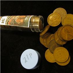 1921 P Solid-date Roll of Lincoln Cents (53 pcs.) Several pieces grade Fine.