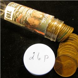 1926 P Solid-date Roll of Lincoln Cents (more than 50 pcs.) Grades up to Extra Fine.