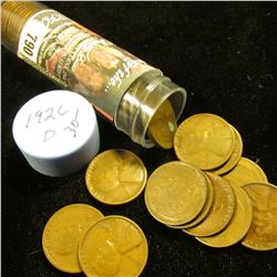 1926 D Solid-date Roll of Lincoln Cents (55 pcs.) Grades up to Fine.