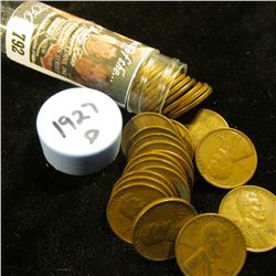 1927 D Solid-date Roll of Lincoln Cents (more than 50 pcs.) Grades up to Very Fine.