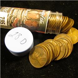 1928 D Solid-date Roll of Lincoln Cents (more than 50 pcs.) Grades up to Very Fine.