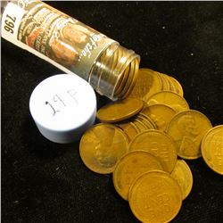 1929 P Solid-date Roll of Lincoln Cents (more than 50 pcs.) Several EF in this roll.