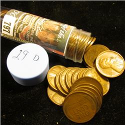 1929 D Solid-date Roll of Lincoln Cents (more than 50 pcs.) Grades up to EF.