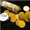 Image 1 : 1933 P Solid-date Roll of Lincoln Cents (more than 50 pcs.) Many grade up to EF.