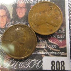 1923 P & 24 P EF Lincoln Cents.