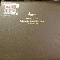 Booklet "The Federal Duck Stamp Celebrating 75 Years" & a 1987 Album "America's State Duck Stamps Co