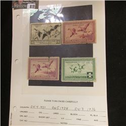 RW3 1936 Signed; RW4 1937 Signed; & (2) RW5 1938 (Unsigned, but damaged) U.S. Department of Agricult