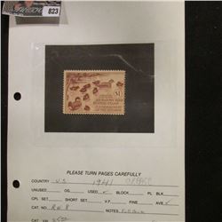 RW8 1941 Full Gum, Creased, Average (probably used but no signature noted) U.S. Department of Agricu