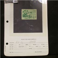 RW16 1949 U.S. Department of Agriculture Migratory Bird Stamp. Signed, Fine.